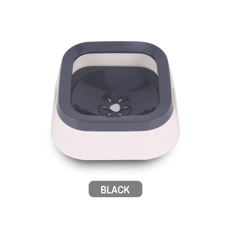 Anti Splash Pet BowlNON SPILL DESIGN Our pet bowl is designed with an arc floating plate and paw-shaped outlet, pet drinks water by licking the outlet slightly. Floating disk is reinforAnti Splash Pet Bowl