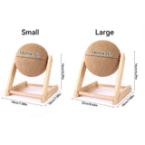 Solid Wood Natural Sisal Scratcher Cat Ball ToyThis solid wood cat toy features natural sisal scratchers, perfect for keeping your feline friend's claws healthy and sharp. The attached ball provides an extra elemSolid Wood Natural Sisal Scratcher Cat Ball Toy