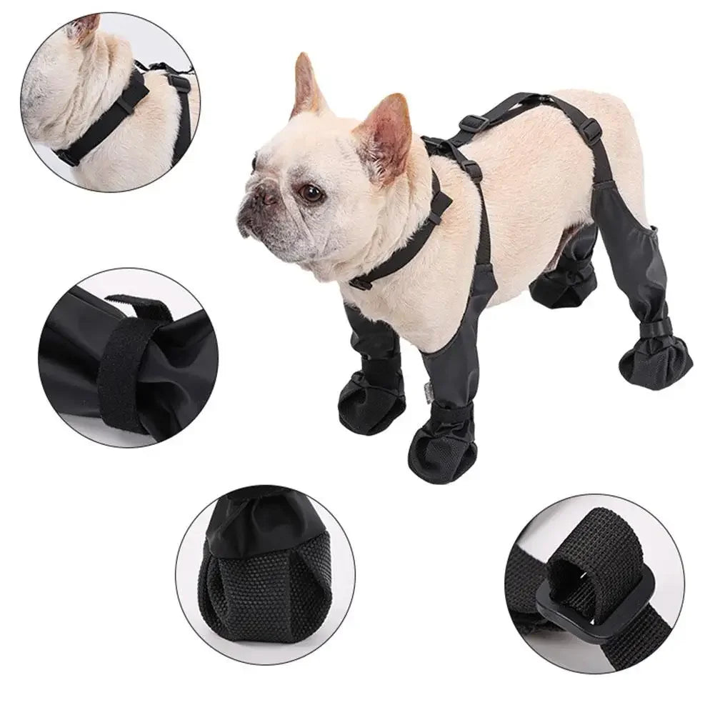 Adjustable Connected Dog Boots - Ultimate Paw ProtectionThese Adjustable Connected Dog Boots offer the ultimate paw protection for your furry friend. With an adjustable fit, these boots provide comfort and security to youAdjustable Connected Dog Boots - Ultimate Paw Protection