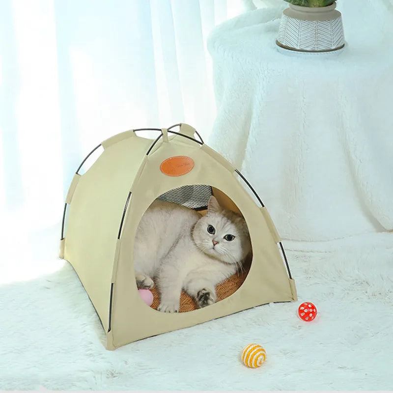 Foldable Pet TentDo you want to offer your beloved pet a cozy retreat for relaxation, playtime, or a little quiet time? Look no further than our Foldable Pet Tent, the ultimate havenFoldable Pet Tent