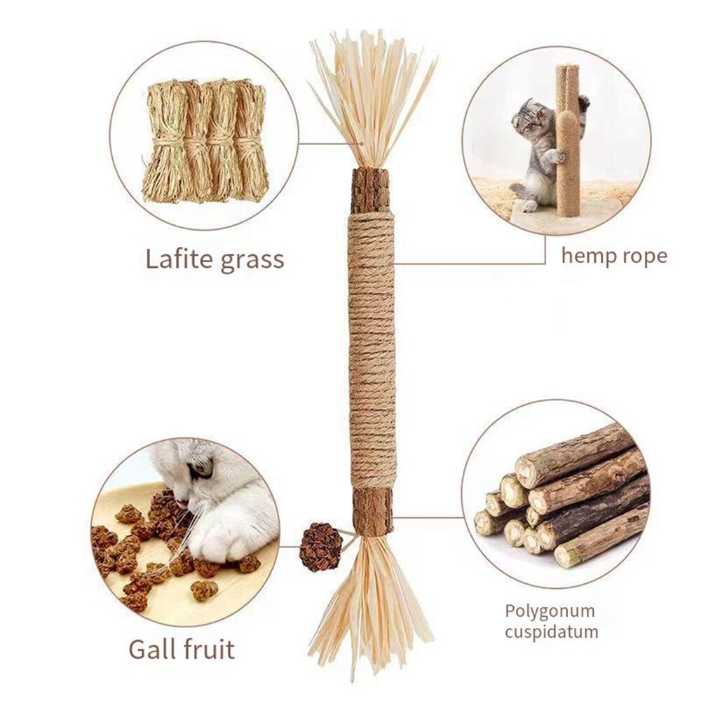 Natural Silvervine Stick Cat Chew Toy-2pcsSPECIFICATIONSType: catsToys Type: Catnip ToysOrigin: Mainland ChinaMaterial: WoodIs Smart Device: noCN: ZhejiangNatural Silvervine Stick Cat Chew Toy-2pcs