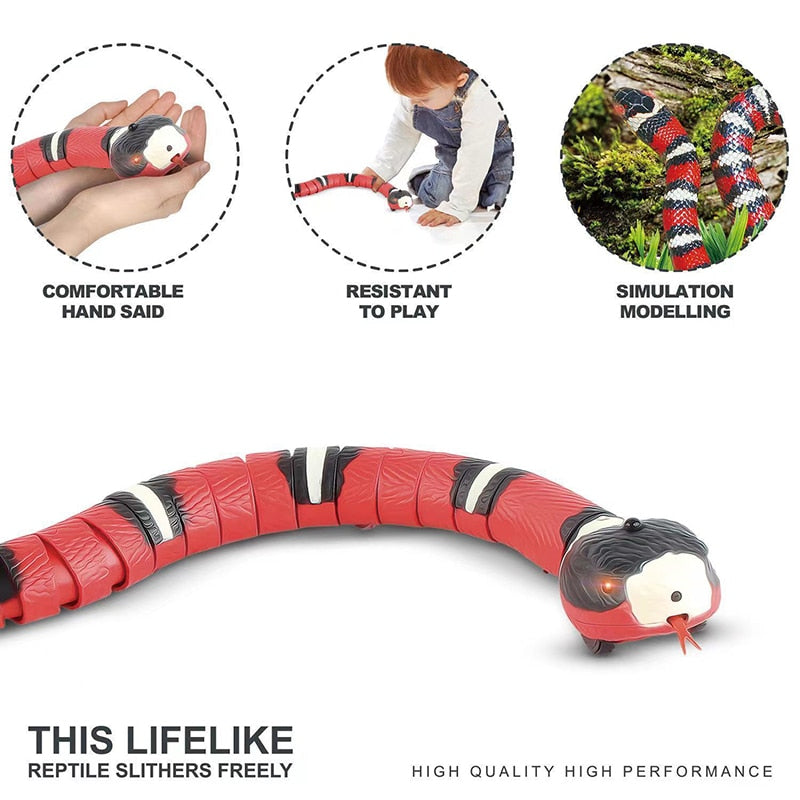 Smart Sensing Snake interactive Rechargeable Cat ToyJust like you, your cat can suffer from mental health issues like depression and anxiety. This can cause their health to deteriorate to an alarmingly low level and uSmart Sensing Snake interactive Rechargeable Cat Toy