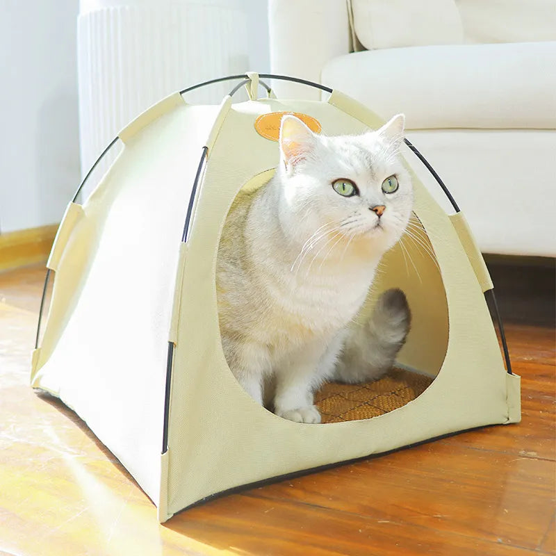 Foldable Pet TentDo you want to offer your beloved pet a cozy retreat for relaxation, playtime, or a little quiet time? Look no further than our Foldable Pet Tent, the ultimate havenFoldable Pet Tent