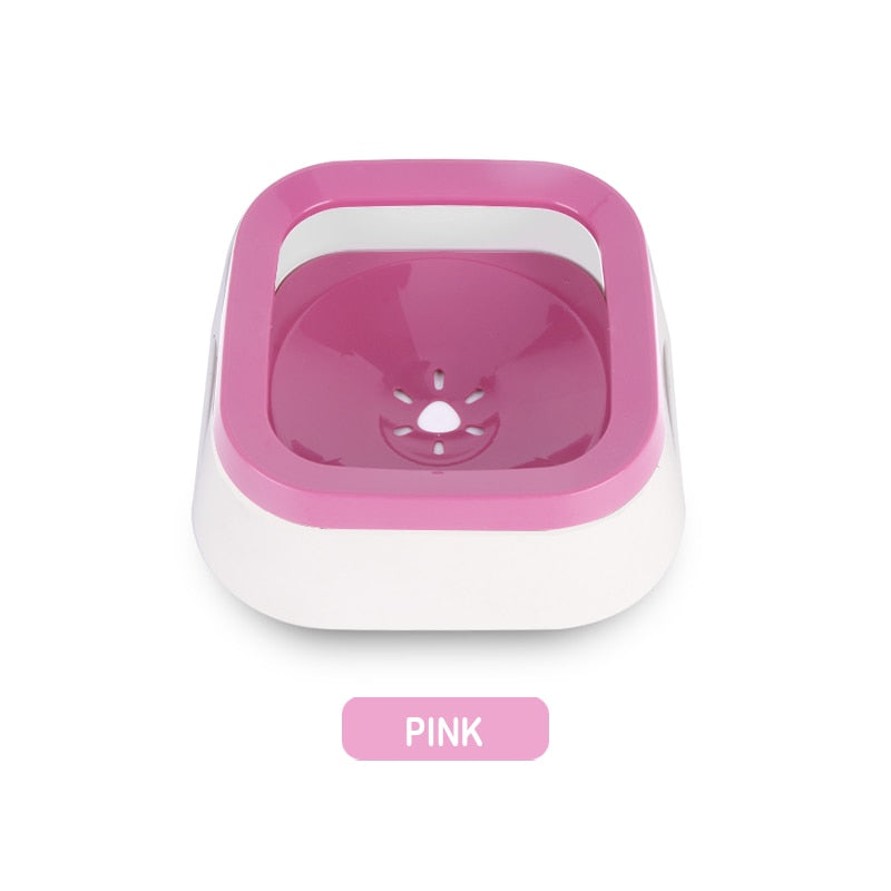 Anti Splash Pet BowlNON SPILL DESIGN Our pet bowl is designed with an arc floating plate and paw-shaped outlet, pet drinks water by licking the outlet slightly. Floating disk is reinforAnti Splash Pet Bowl