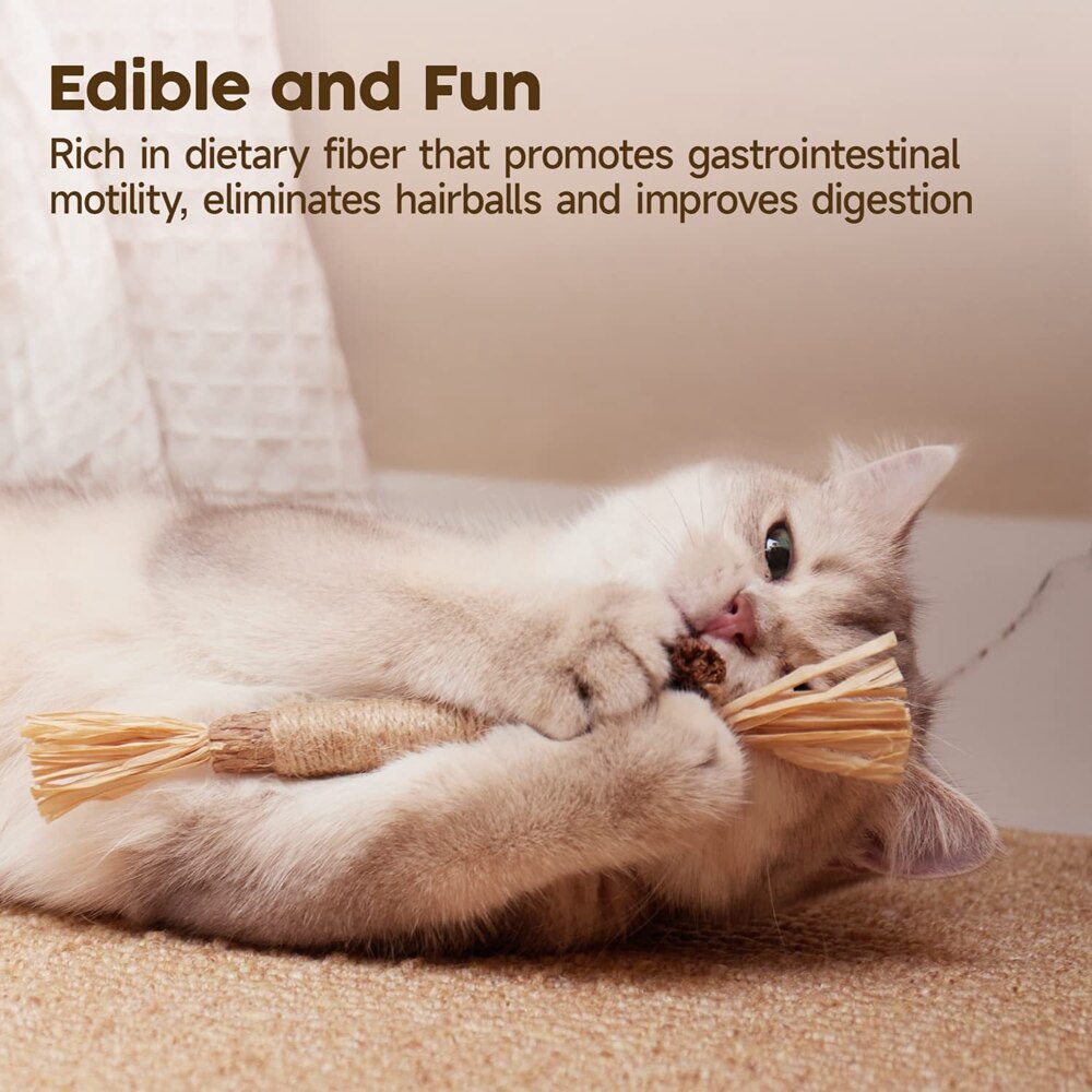 Natural Silvervine Stick Cat Chew Toy-2pcsSPECIFICATIONSType: catsToys Type: Catnip ToysOrigin: Mainland ChinaMaterial: WoodIs Smart Device: noCN: ZhejiangNatural Silvervine Stick Cat Chew Toy-2pcs