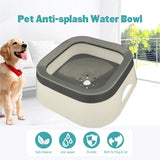 Anti Splash Pet BowlNON SPILL DESIGN Our pet bowl is designed with an arc floating plate and paw-shaped outlet, pet drinks water by licking the outlet slightly. Floating disk is reinforAnti Splash Pet Bowl