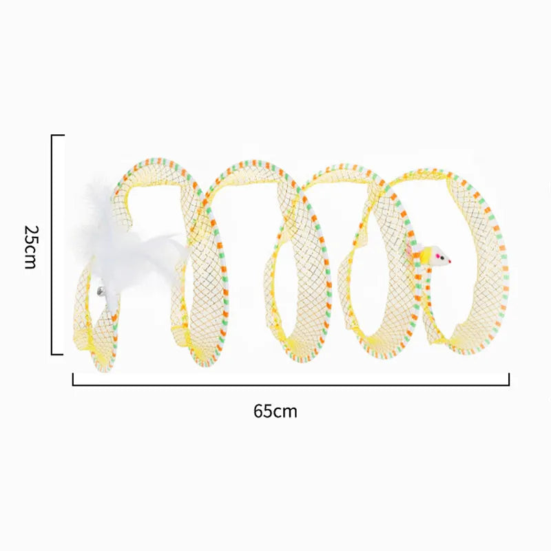 Self-play Cat Hunting Spiral Tunnel ToyElevate your cat's playtime with our Self-play Cat Hunting Spiral Tunnel Toy. Designed to mimic the thrill of hunting, the spiral tunnel stimulates your cat's natura-play Cat Hunting Spiral Tunnel Toy