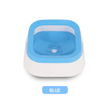 Anti Splash Pet BowlNON SPILL DESIGN Our pet bowl is designed with an arc floating plate and paw-shaped outlet, pet drinks water by licking the outlet slightly. Floating disk is reinforAnti Splash Pet Bowl