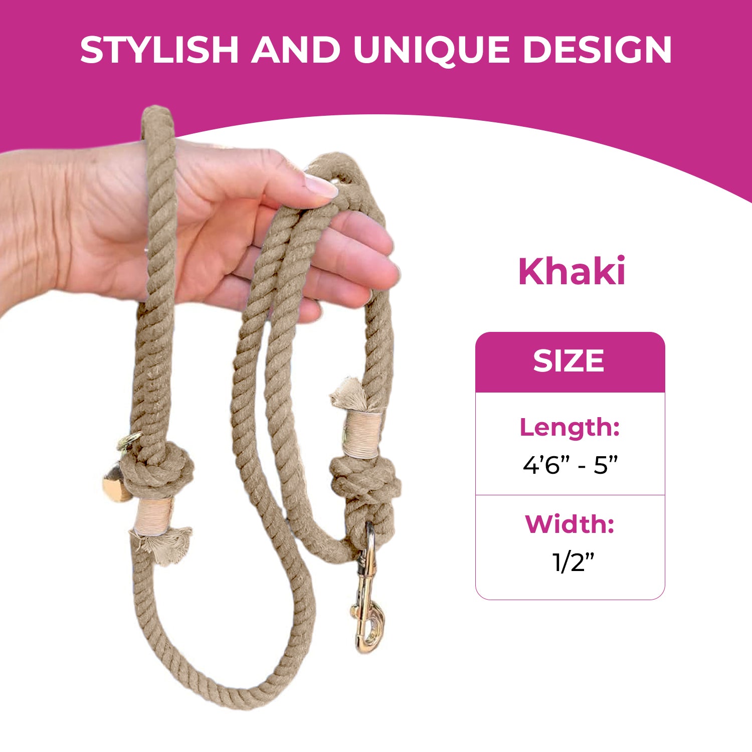 Tan Boho Chic Style Leash