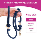 Navy Blue Boho Chic Style Leash