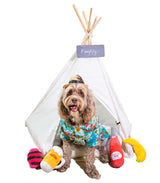 White Pet Teepee Dog Bed