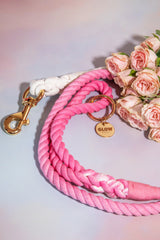 Pink and White Tie Dye Dog Leash