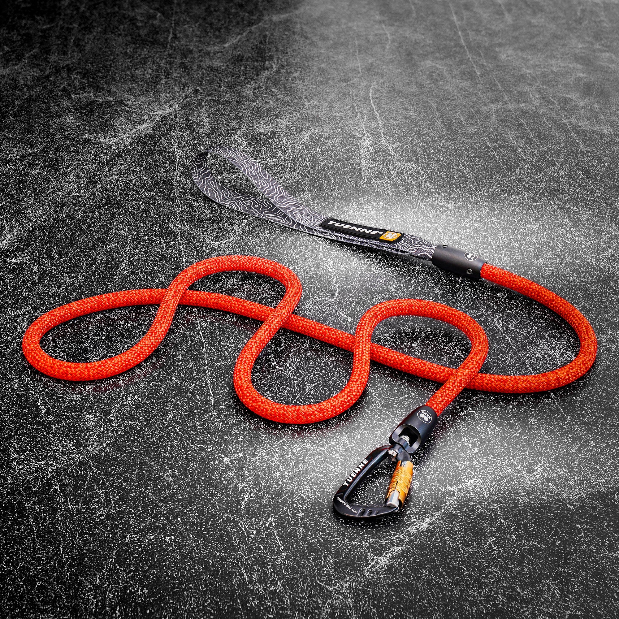 Rope Dog Leash with Auto-Locking Carabiner – 9.8mm Mammut | Blood Red | Tuenne