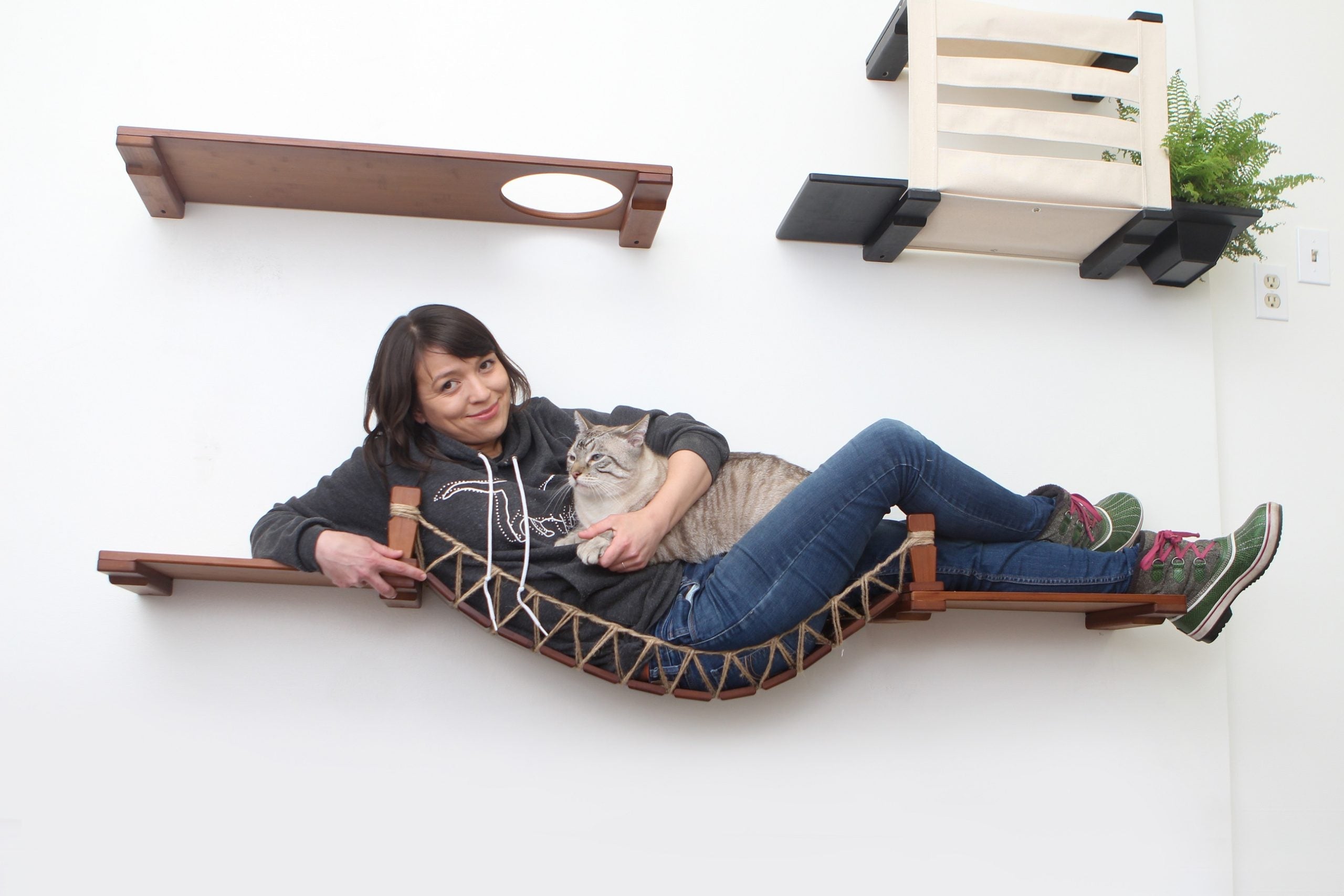 Cat Wall Bridge and Shelf Set by Catastrophic Creations