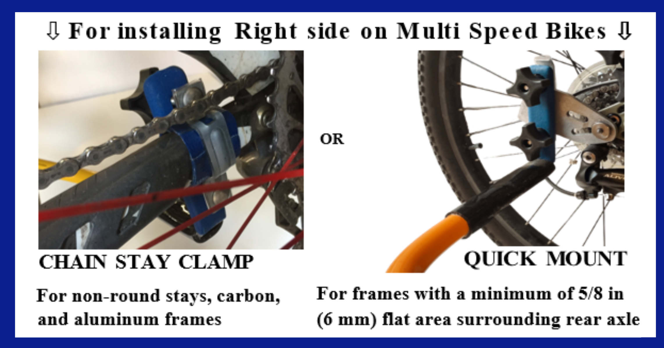 Bike Tow Leash Chain Stay Clamp Package