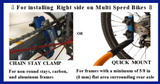 Bike Tow Leash Chain Stay Clamp Package