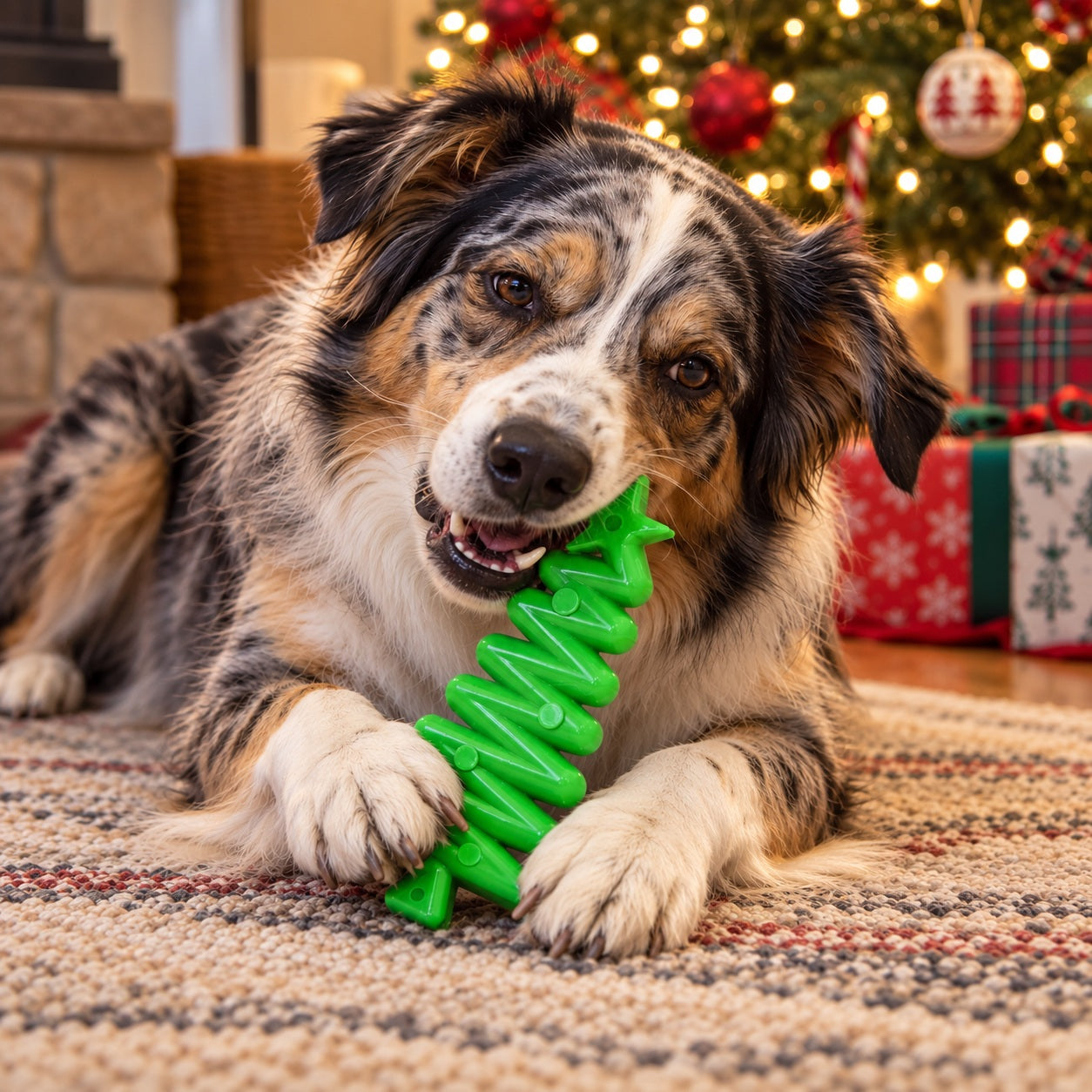 Christmas Tree Nylon Dog Chew Toy | USA Made | SodaPup