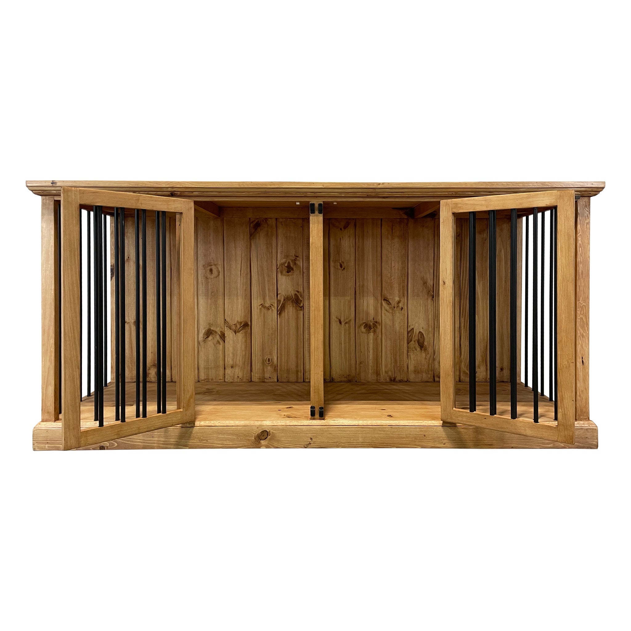 Traditional Dog Wood Kennel in Medium Wax