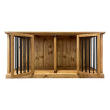 Traditional Dog Wood Kennel in Medium Wax
