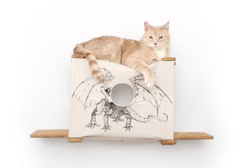 Cat Cubby for Wall - Covered Cat Bed by Catastrophic Creations