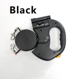 Auto Retractable Double-Ended Dog Leash 3m with LED Flashlight Waste Bag Box Roulette 360 Degree Dual Traction Rope Pet Supplies