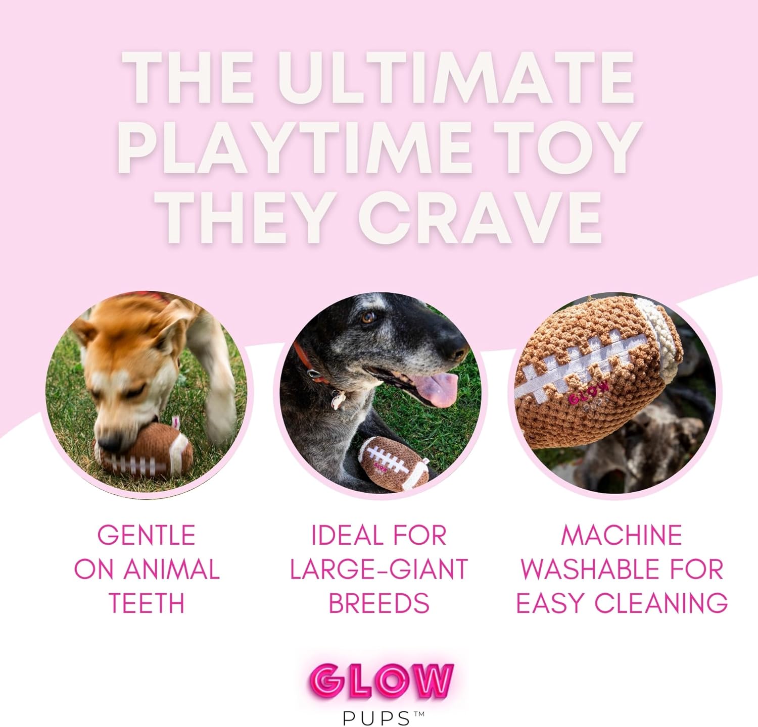 Squeaky Football Dog Toy