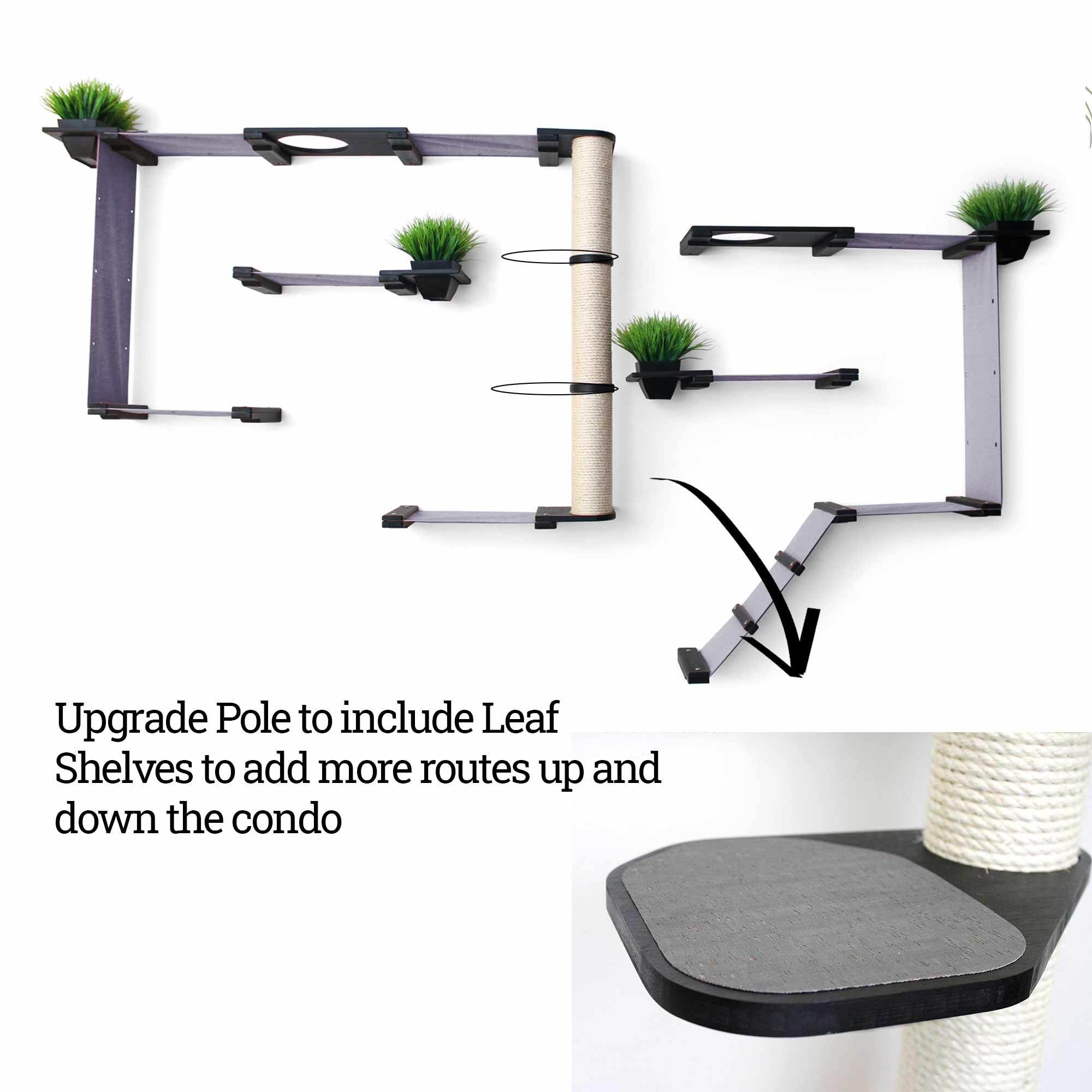 The Gardens - Modern Cat Tree with Plants by Catastrophic Creations