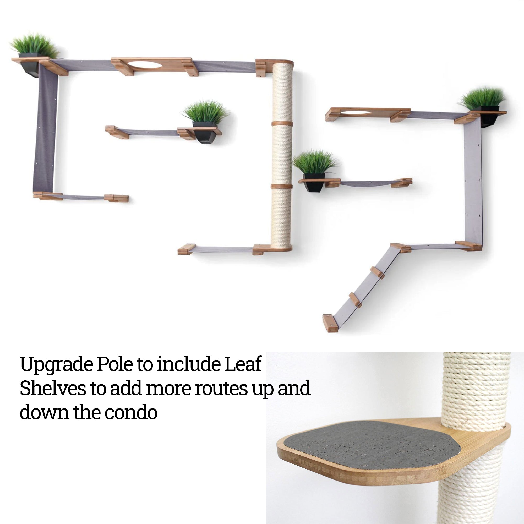 The Gardens - Modern Cat Tree with Plants by Catastrophic Creations