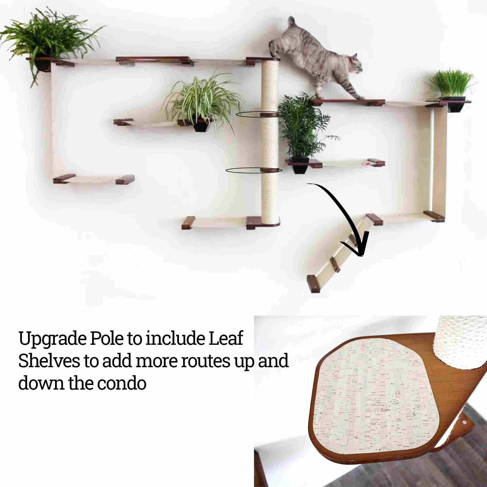 The Gardens - Modern Cat Tree with Plants by Catastrophic Creations