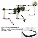 The Gardens - Modern Cat Tree with Plants by Catastrophic Creations