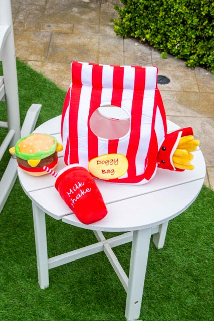 Doggy Bag with Fast Food Dog Toys