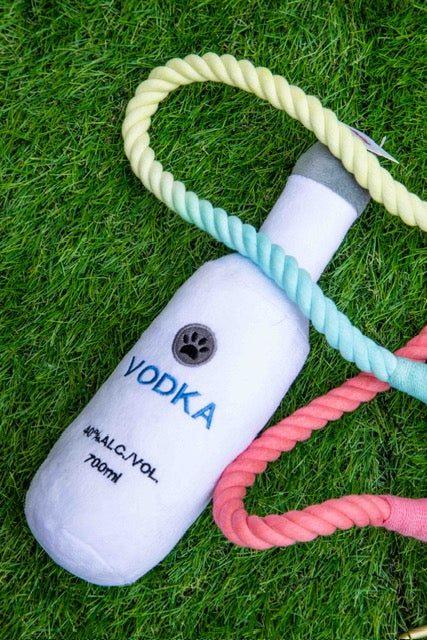 Squeaky Pawty Pups Vodka Plush Dog Toy