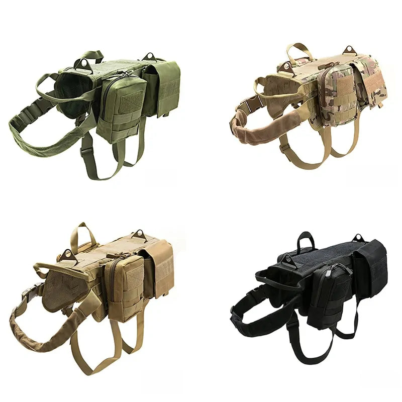 Tactical Military Dog HarnessIntroducing our Tactical Military Dog Harness, the perfect combination of style and functionality. Made with premium quality nylon material and designed for durabiliTactical Military Dog Harness