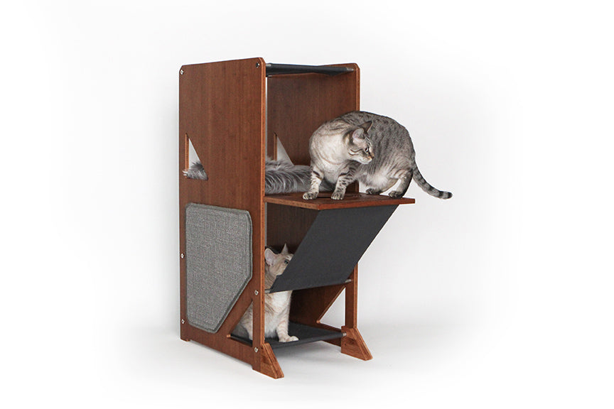 The Overlook - Sturdy - Bamboo Cat Tree by Catastrophic Creations