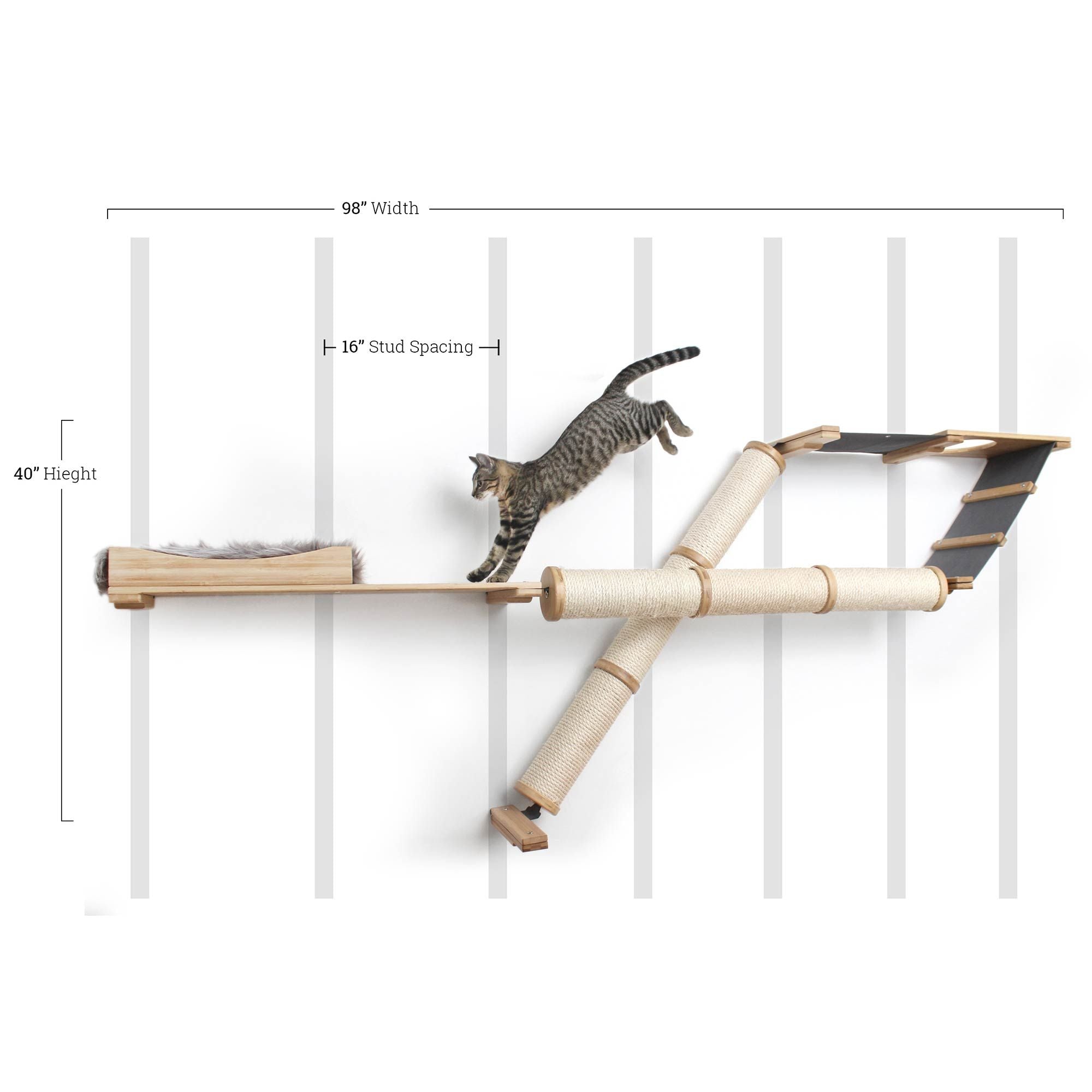The Plateau - Horizontal Cat Scratcher Bed Set by Catastrophic Creations