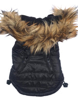 Ski Bunny Puffer with detachable hood, Shiny Black
