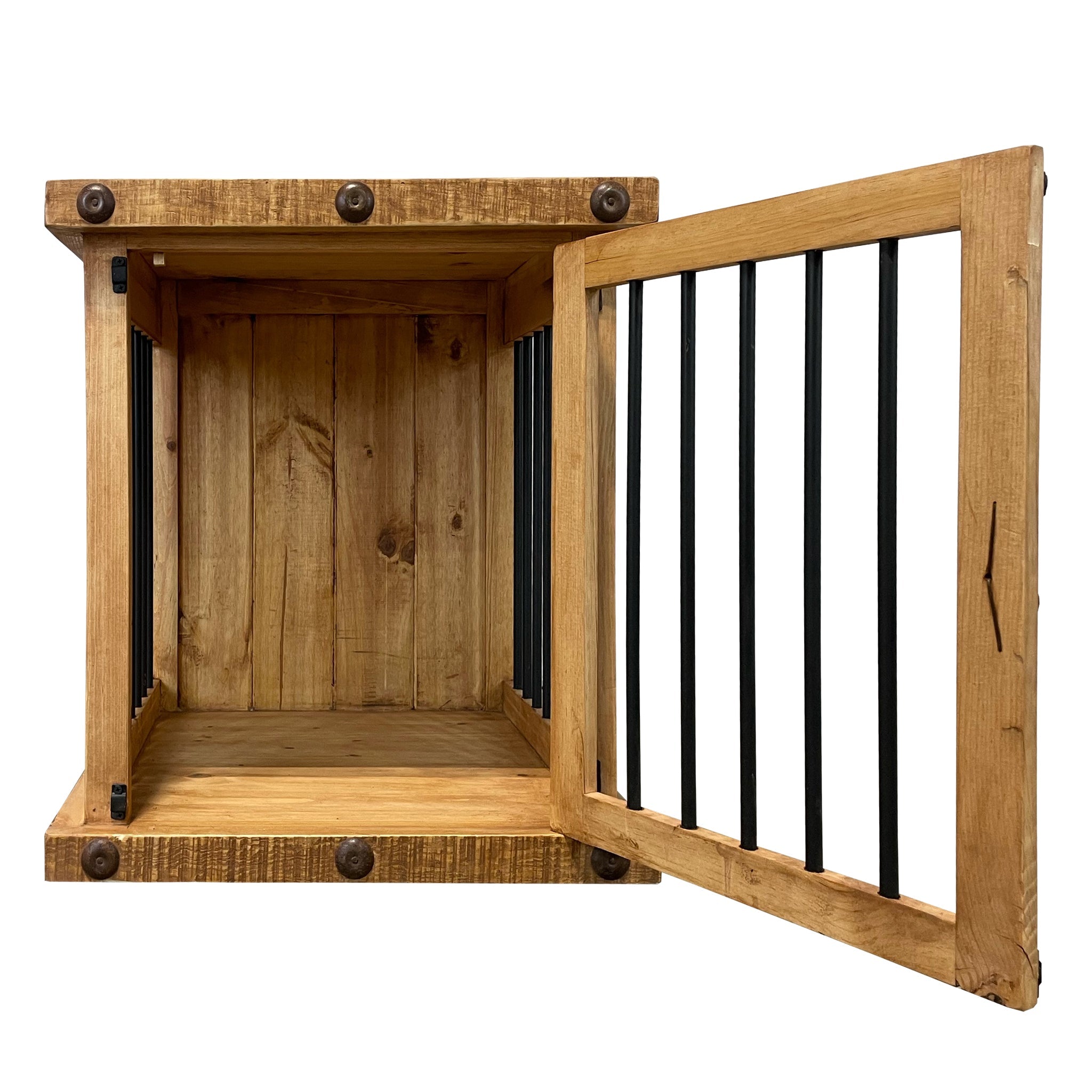 Oasis Small Dog Wood Kennel in Medium Wax