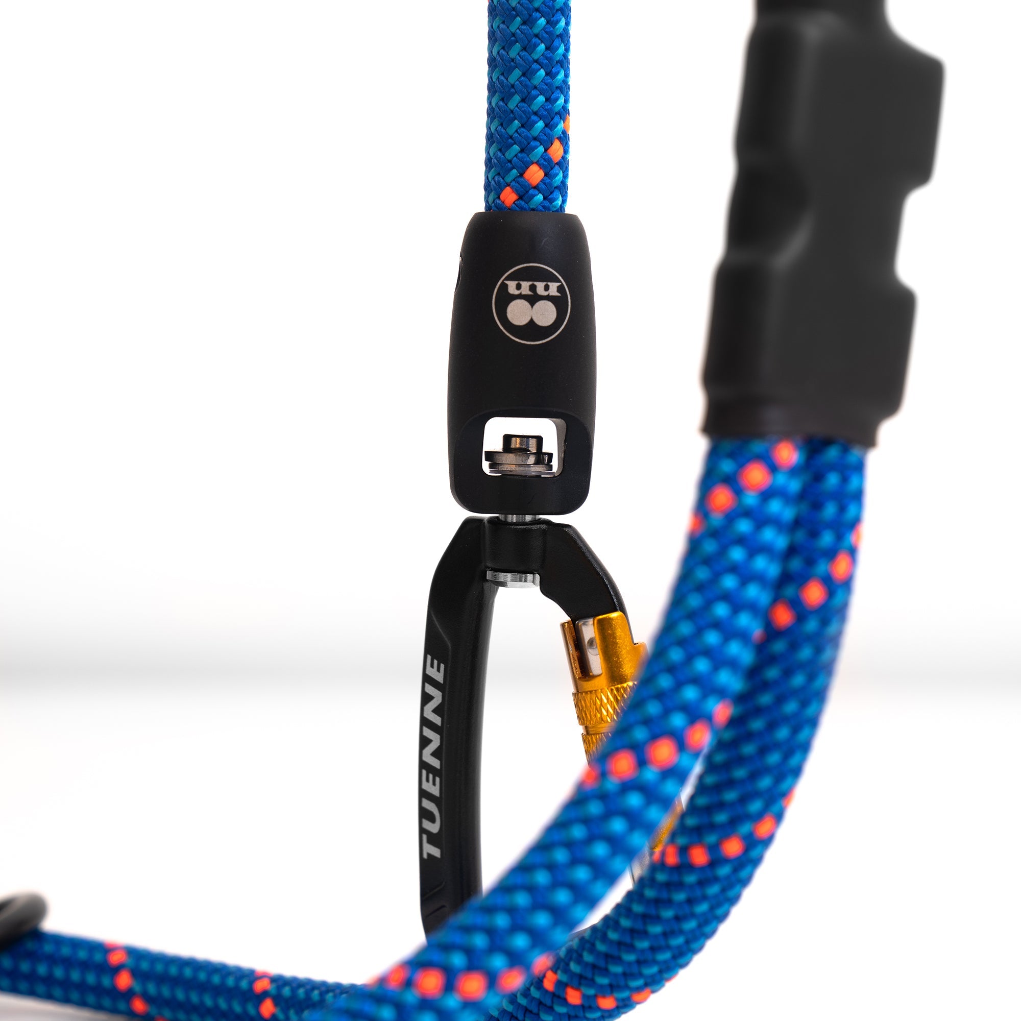 Customizable Boulder Hybrid Rope Dog Leash | Swiveling Carabiner | Tuenne