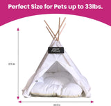 White Pet Teepee Dog Bed
