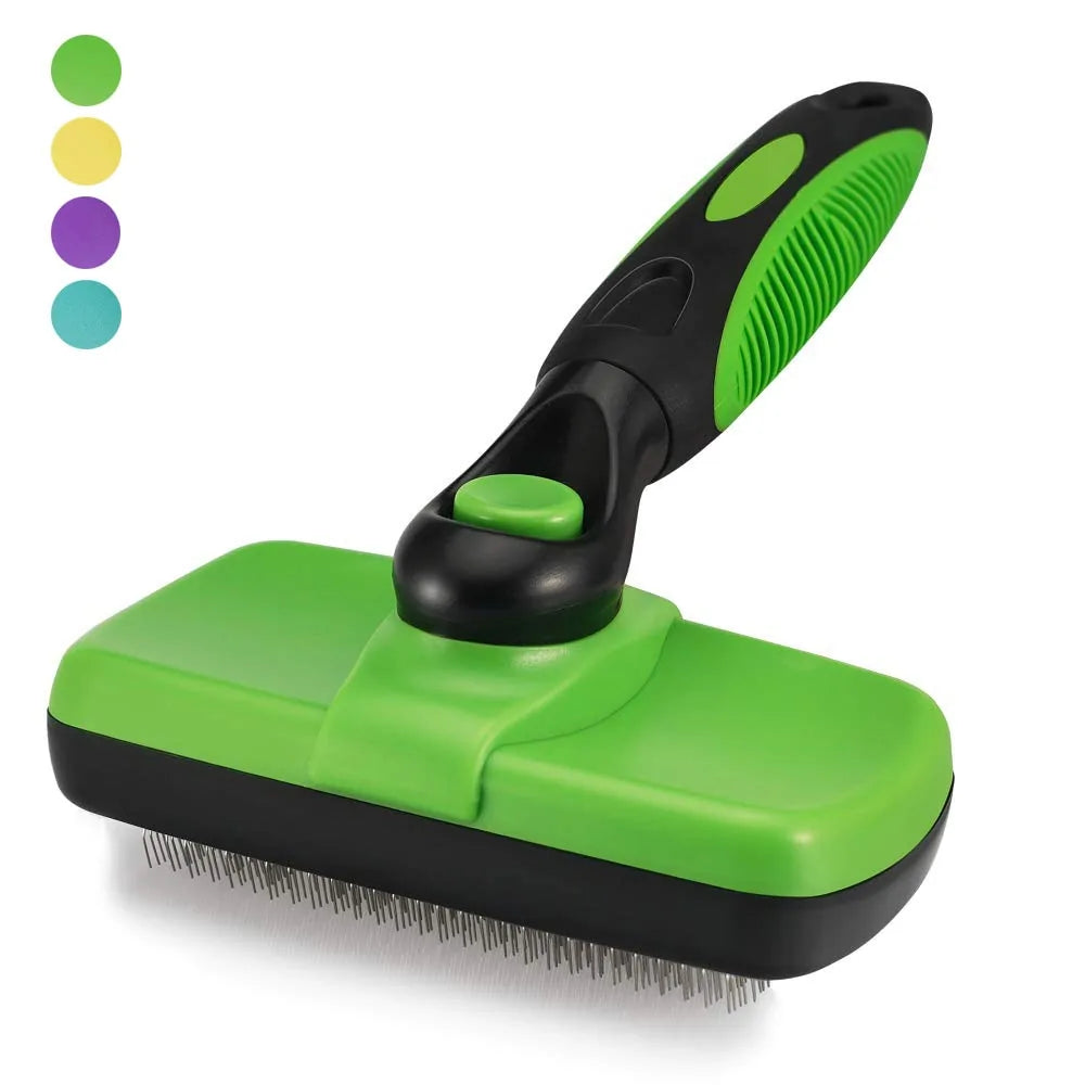 Self Cleaning Dog Brush★ The perfect brush to get all nasty mats out of your pet’s fur slicker brush gently removes loose hair and eliminates tangles, knots, dander, and trapped dirt. WorkCleaning Dog Brush